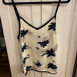 White silky tank top